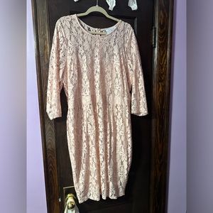 Light pink plus size dress